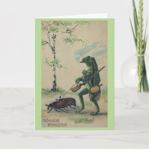  - Kikker geniet van het buitenleven voor Pinkster Kaart