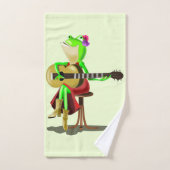 Kikker Gitaar spelend Grappige Bad Handdoeken (Handdoek)
