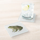 Kikker Glazen Onderzetter (Schuin)