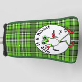 Kikker Golfen Grip It en Ribbit Grappig gepersonal Golfheadcover (Voorkant)