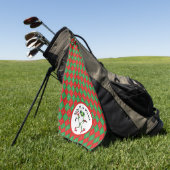 Kikker Golfen Grip It en Ribbit Red Green Argyle Golfhanddoek (Groen)