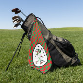 Kikker Golfen Grip It en Ribbit Rood & Groen Check Golfhanddoek (Groen)