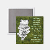 "KIKKER GRAP" Grappige kikker magneet (Voorkant / Achterkant)