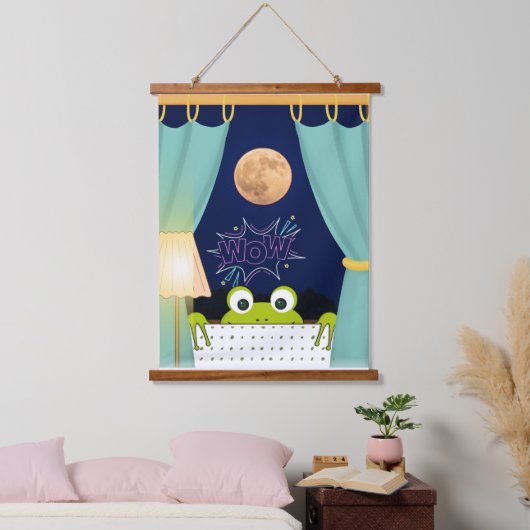 Kikker Grappig Verrast Ogen Hangend Wandkleed (Slaapkamer)