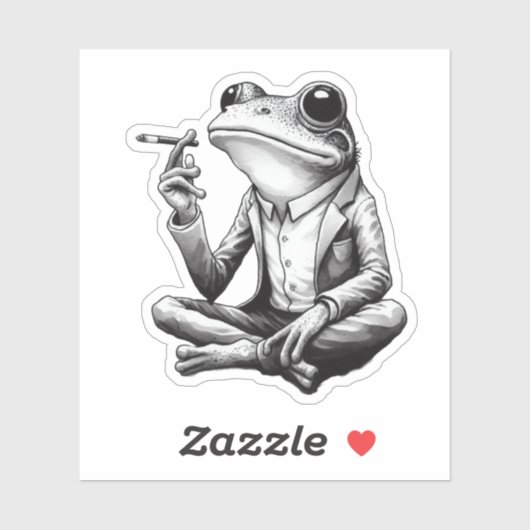 Kikker, grappige kikker, sticker (Vel)