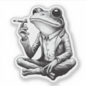Kikker, grappige kikker, sticker (Voorkant)