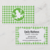 Kikker; Green Gingham Visitekaartje (Voorkant / Achterkant)