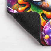 kikker grillig Abstract schilderij kunst bloemengr Muismat (Hoek)