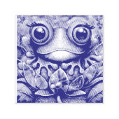 kikker grillig Abstract schilderij kunst bloemengr Zelfinktende Stempel (Design)