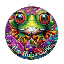 Kikker grillige Abstracte Bloemkikkers Gepersonali Dartbord