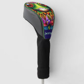 Kikker grillige Abstracte Bloemkikkers Gepersonali Golfheadcover (Schuin)