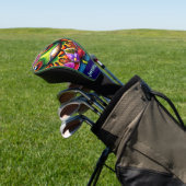 Kikker grillige Abstracte Bloemkikkers Gepersonali Golfheadcover (Insitu)