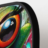 Kikker grillige Abstracte Bloemkikkers Gepersonali Pickleball Paddle (Links Detail)