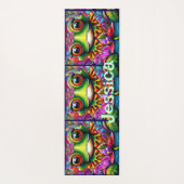 Kikker grillige Abstracte Bloemkikkers Gepersonali Yogamat (Achterkant)