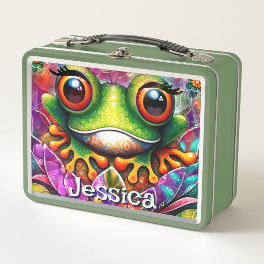 Kikker grillige Abstracte kunst Bloemen gepersonal (Voorkant)