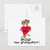 Kikker Grootouder van Jongen Tshirts en Geschenken Briefkaart (Voorkant / Achterkant)