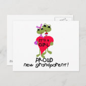 Kikker Grootouder van Meisje Tshirts en Geschenken Briefkaart (Voorkant / Achterkant)