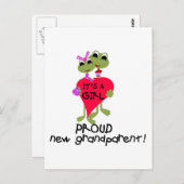 Kikker Grootouder van Meisje Tshirts en Geschenken Briefkaart (Voorkant / Achterkant)