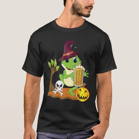 Kikker Halloween Costume Outfit paddestoel T-shirt (Voorkant)
