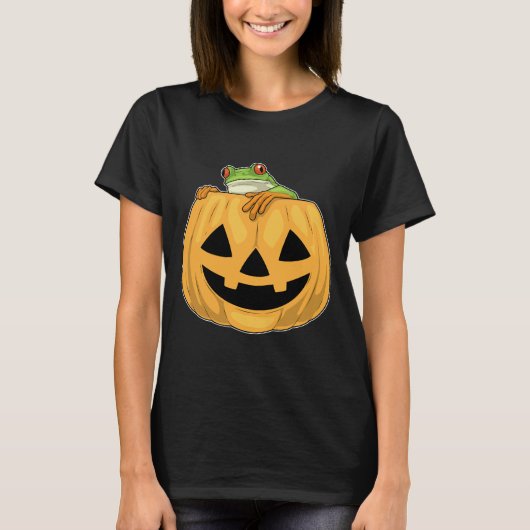 Kikker Halloween Pompoen T-shirt (Voorkant)
