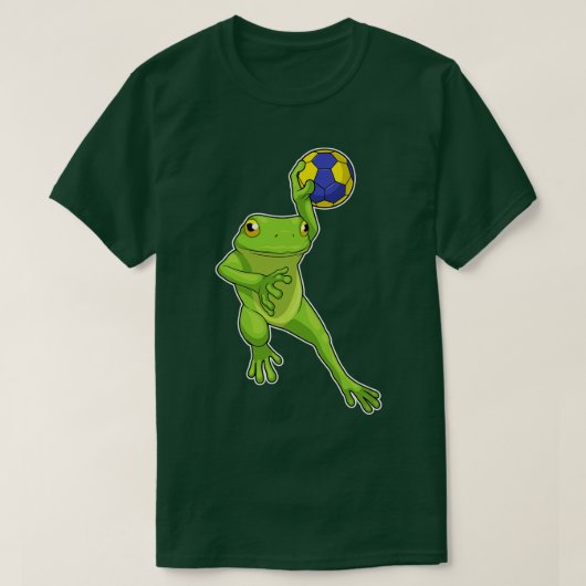 Kikker Handbal Speler Handbal 1 T-shirt (Design voorkant)
