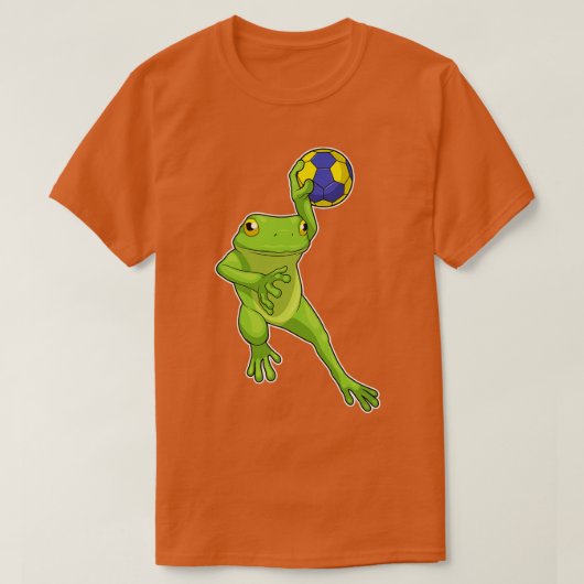 Kikker Handbal Speler Handbal 2 T-shirt (Design voorkant)
