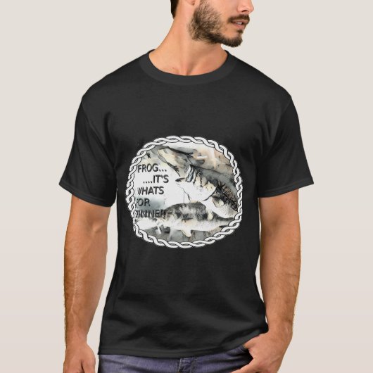 Kikker...Het is wat voor het diner T-shirt (Voorkant)