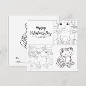 Kikker het Kleuren van het Kind van de Kaart van d (Voorkant / Achterkant)