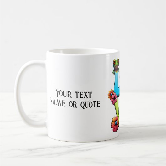 Kikker Hippie Boho Peace Groovy Personaliseer Cust Koffiemok (Links)