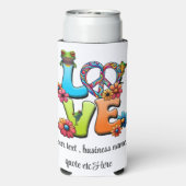 Kikker Hippie Boho Peace Groovy Personaliseer Cust Seltzer Blikjeskoeler (Seltzer Achterkant)