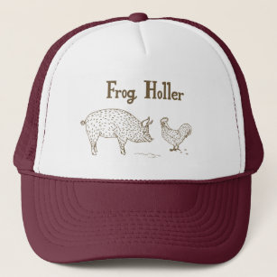 Kikker Holler Trucker Hat (varkensvlees en varkens Trucker Pet