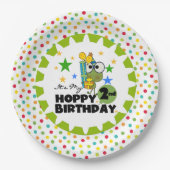 Kikker Hoppy 2e verjaardag Bord (Voorkant)