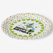 Kikker Hoppy 3rd Birthday Paper Borden Papieren Bordje (Gekanteld)