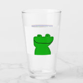 Kikker houdt van hart glazen beker (Achterkant)
