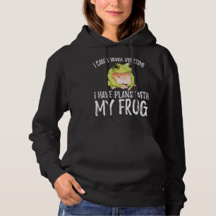 Kikker ik kan geen overuren maken.. ik heb plannen hoodie