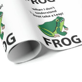 Kikker Ik neem gewoon een sprong kikker Cadeaupapier (Rol Hoek)