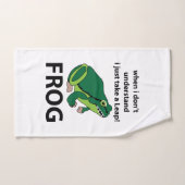 Kikker Ik neem gewoon een sprong kikker Handdoek (Handdoek)