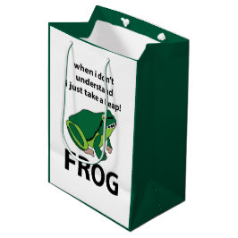 Kikker Ik neem gewoon een sprong kikker Medium Cadeauzakje