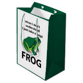 Kikker Ik neem gewoon een sprong kikker Medium Cadeauzakje (Achterkant Gekanteld)