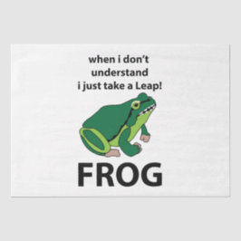 Kikker Ik neem gewoon een sprong kikker Tissuepapier