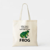 Kikker Ik neem gewoon een sprong kikker Tote Bag (Achterkant)