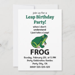 Kikker Ik neem gewoon een sprong kikker verjaardag Kaart