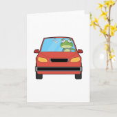 Kikker in auto kaart (Gele Bloem)