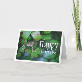 Kikker in Bladerrijke Vijver Portret Kaart