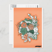 Kikker in bloemboeket briefkaart (Voorkant / Achterkant)