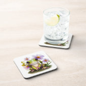 Kikker in bloemen bier onderzetter (Rechterzijde)