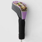 Kikker in bloemen golfheadcover (Schuin)