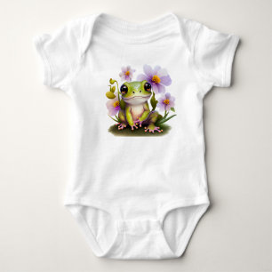 Kikker in bloemen romper