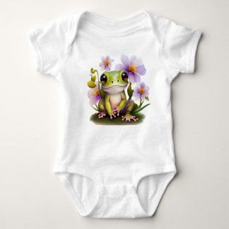 Kikker in bloemen romper