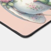 Kikker in bloementheekopje bureaumat (Hoek)